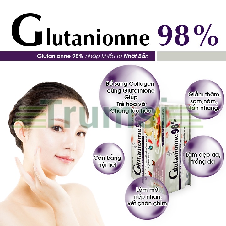 Viên Uống Trắng Da Giảm Nám Ngăn Ngừa Lão Hóa Và Tăng Cường Nội Tiết Tố Nữ Glutanionne 98% Vạn Tam Chính Hãng
