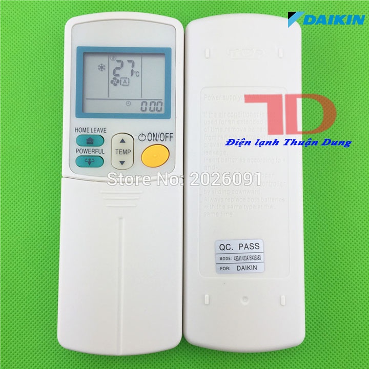 REMOTE MÁY LẠNH, ĐIỀU KHIỂN DÀNH CHO MÁY LẠNH DAIKIN 2 NÚT