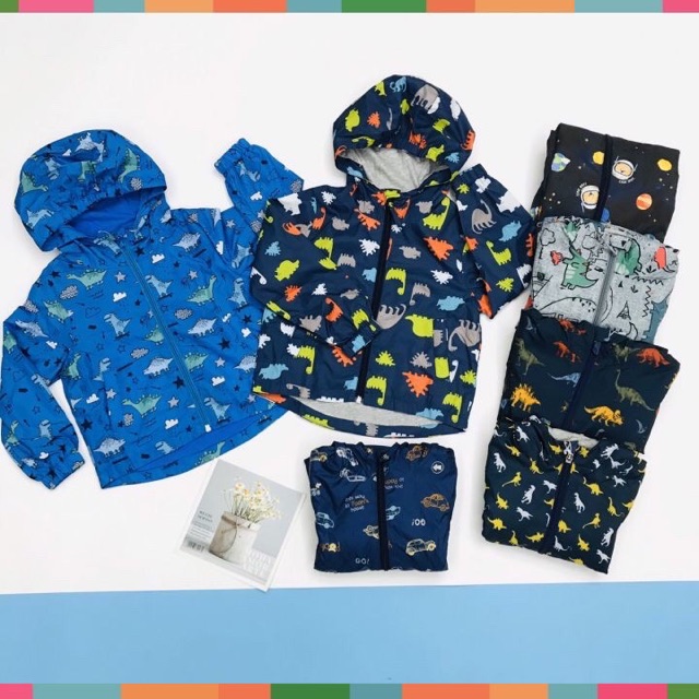 Áo khoác trẻ em, áo gió bé trai chất dày dặn 2 lớp, nhiều màu, size 1-5 tuổi - SUNKIDS1