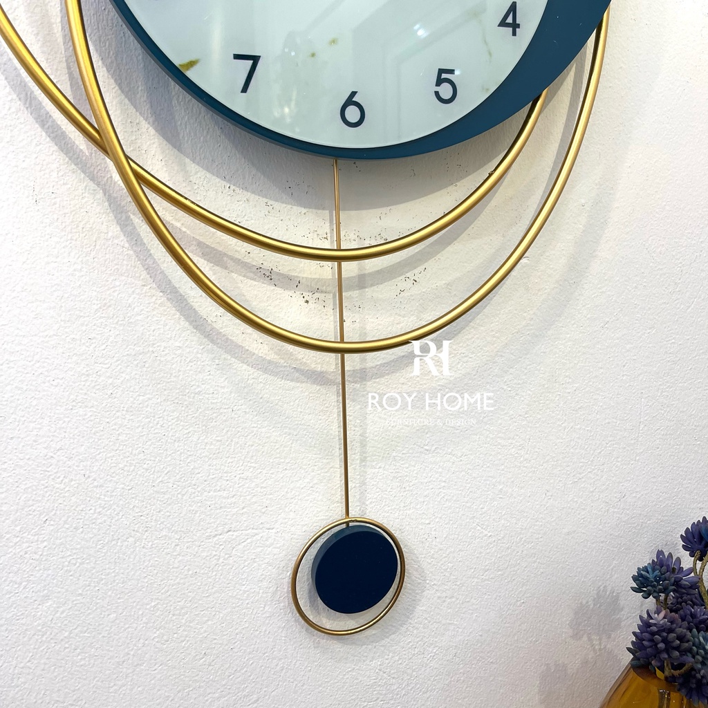 Đồng hồ treo tường Royhome Decor phong cách sáng tạo nghệ thuật mã JT2086B45