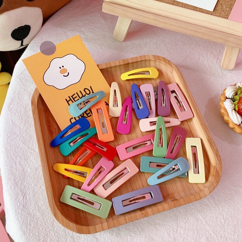 Set 10 kẹp tóc nhiều màu dễ thương