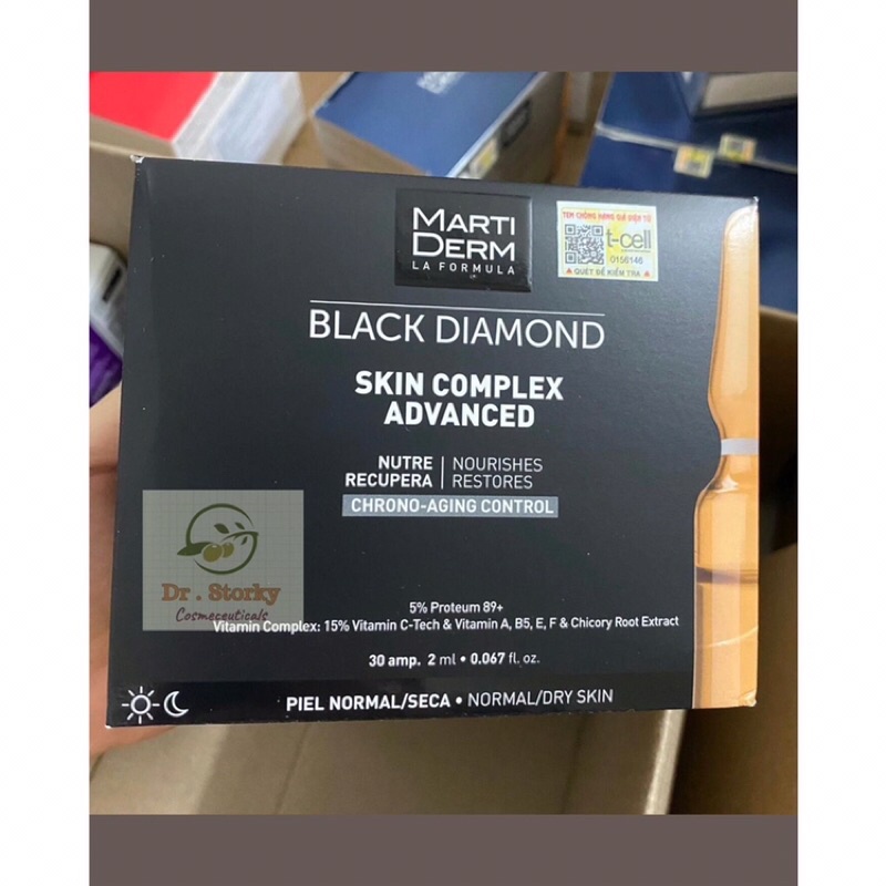 MartiDerm Black Diamond Skin Complex A - Ampoule Chống Oxy Hoá, Trẻ Hóa & Làm Sáng Da