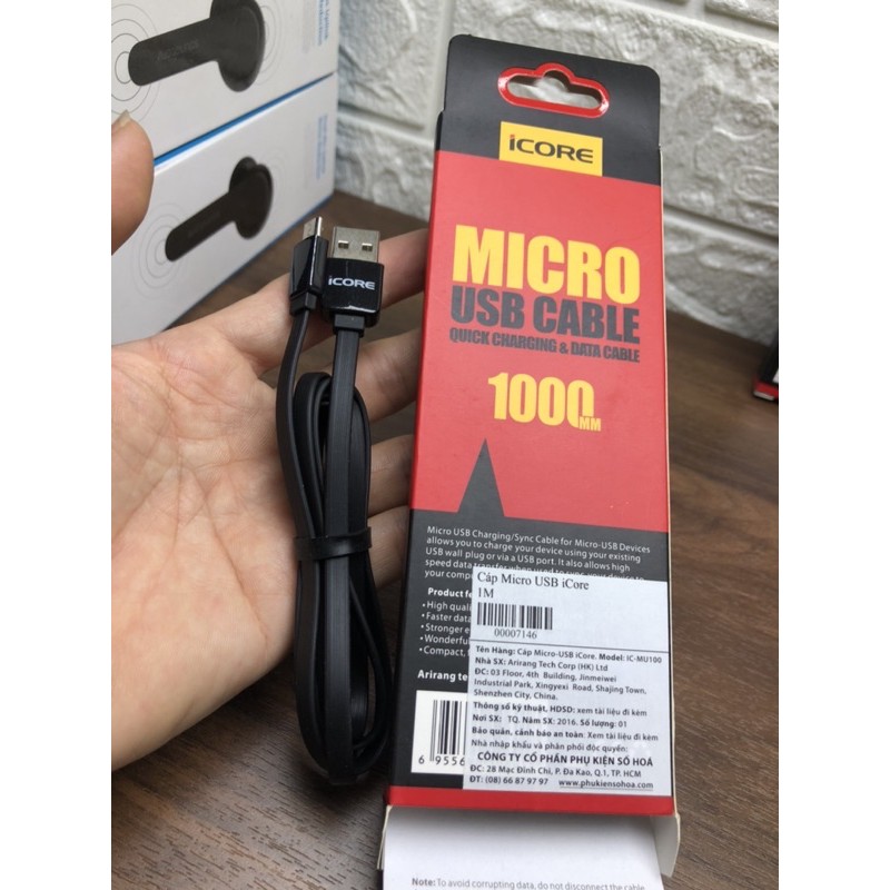 Cáp Micro Usb Icore 1m