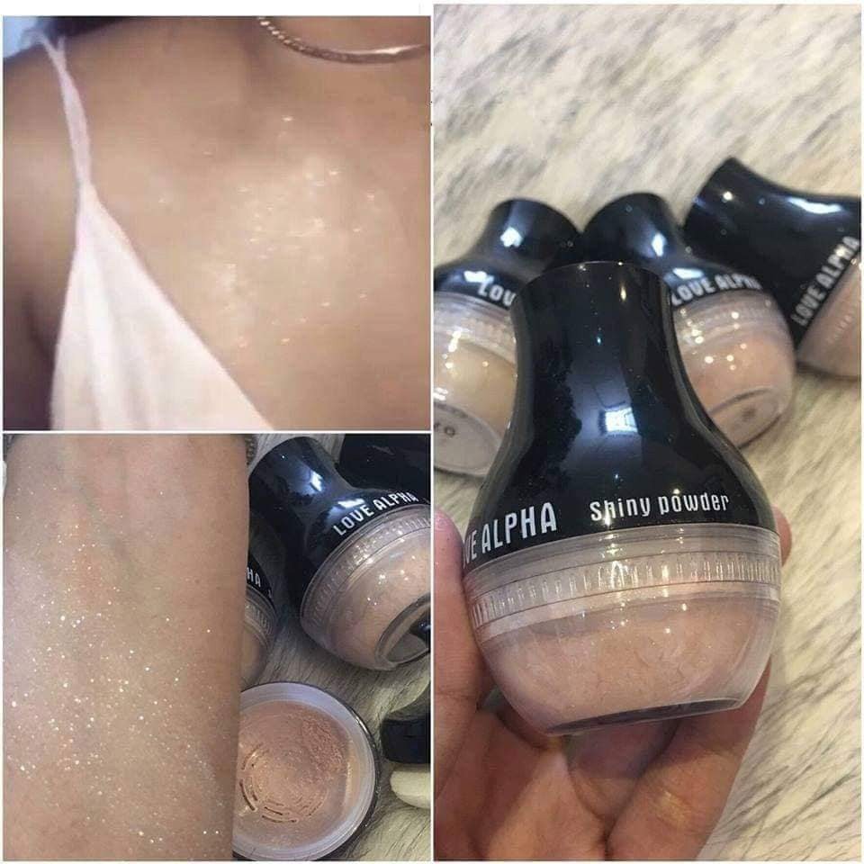 Phấn Phủ Bột Kiềm Dầu Có Nhũ Bắt Sáng - Love Alpha (Kèm Bông Phấn) | BigBuy360 - bigbuy360.vn
