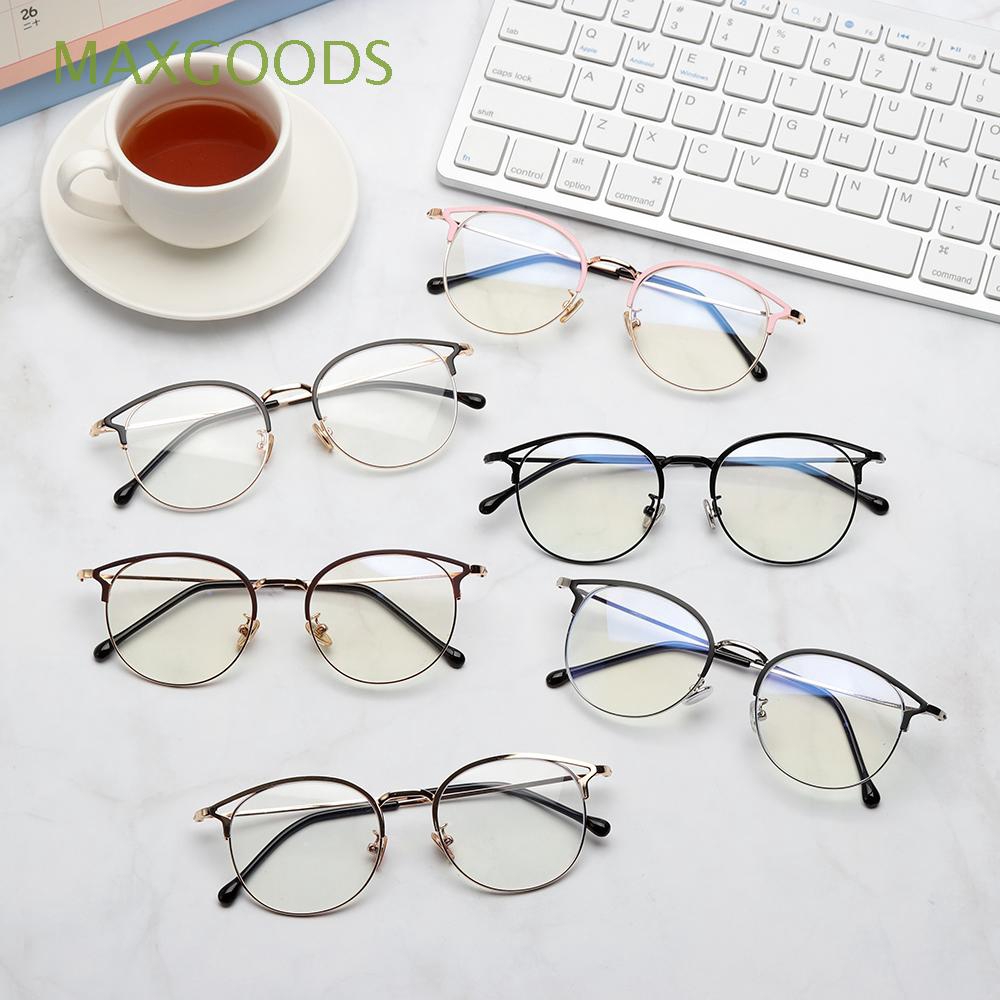 Kính đọc sách gắn tròng kính tròn chất liệu chống ánh sáng xanh