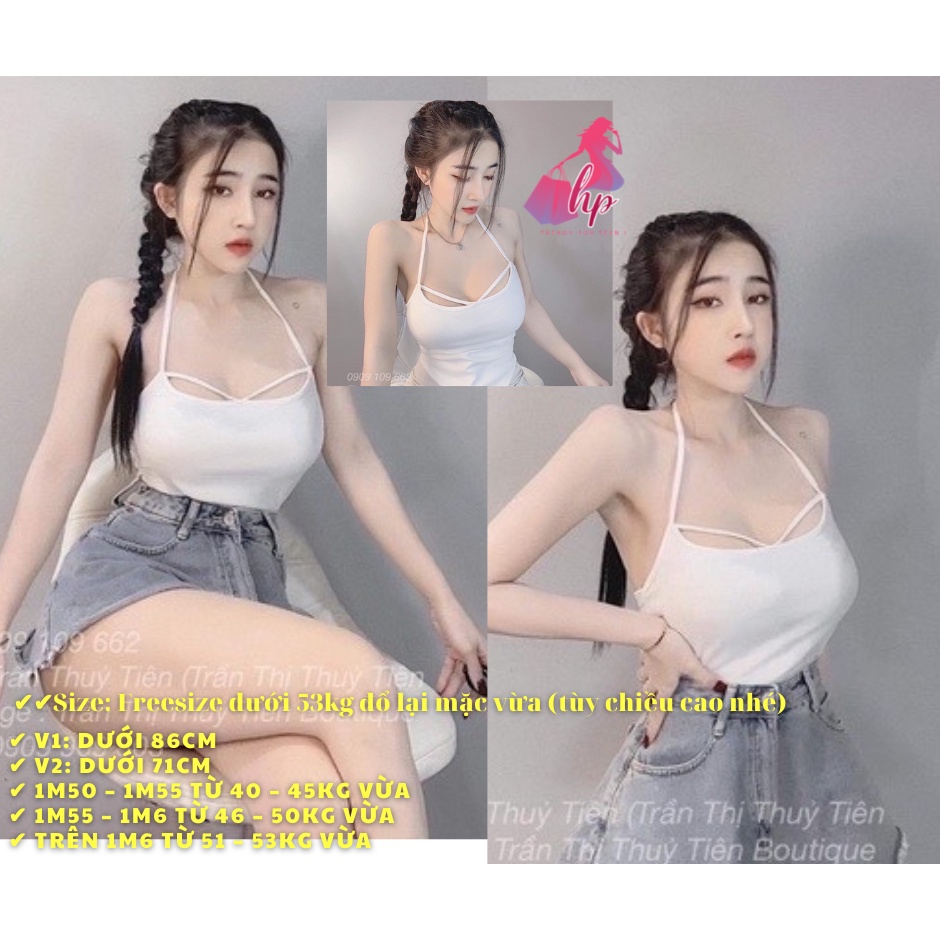 áo yếm croptop nữ ôm body tà bầu hở lưng choàng dây màu trắng đen thun xịn sexy kiểu hàn quốc thời trang 2021- A16... | WebRaoVat - webraovat.net.vn