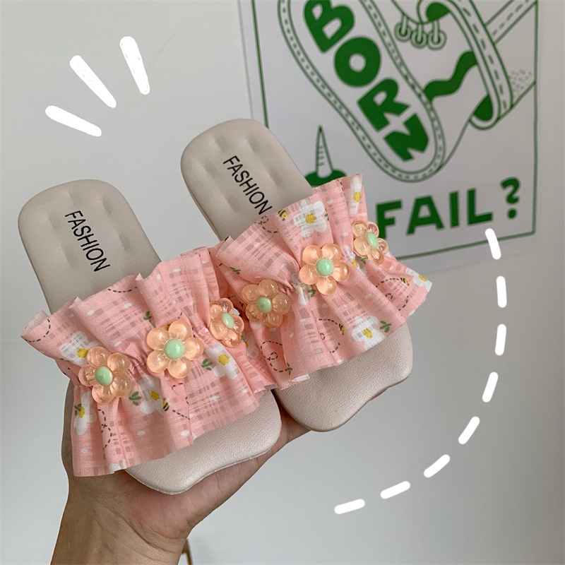 Dép Công Chúa Đế Bằng Dễ Thương Cho Bé Gái