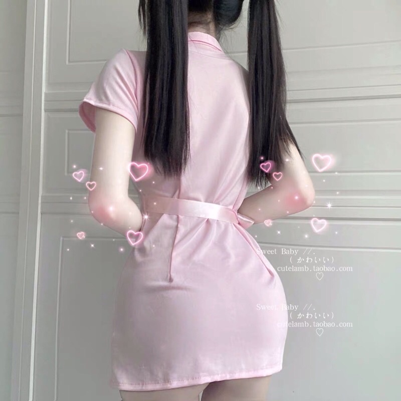 Đồ ngủ y tá sexy, set cosplay cô y tá gợi cảm kèm nón 2 màu hồng trắng dễ thương CICI BONITA🚀 ship hoả tốc HCM | BigBuy360 - bigbuy360.vn