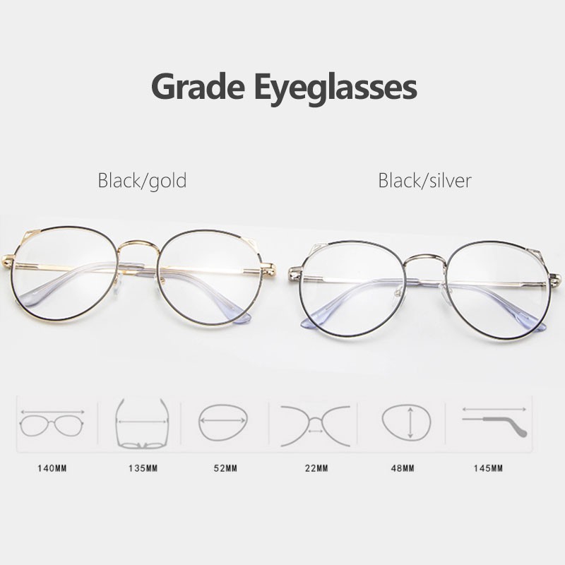 Cute cat ears Eyeglasses Women Computer Anti Radiation Replaceable Eyeglass Optical Frame Glasses Kawaii Eyewear
