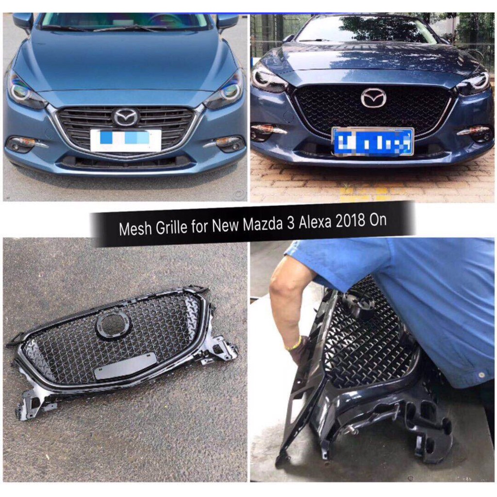 Mặt ca lăng lưới Mazda 3 2014-2018 độ giống mazda CX5, 2 phiên bản AN và FL