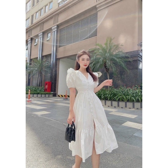 Đầm Bigsize Babydoll Cổ Bèo (Bigsize 55kg Đến 100kg (M/L/XL/XXL)