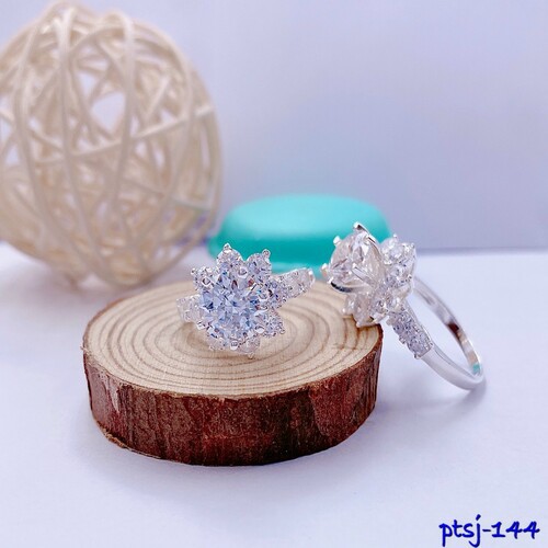 Nhẫn Bạc Thời Trang Hoa tuyết nhỏ Đính Đá Cao Cấp - PTSJ144