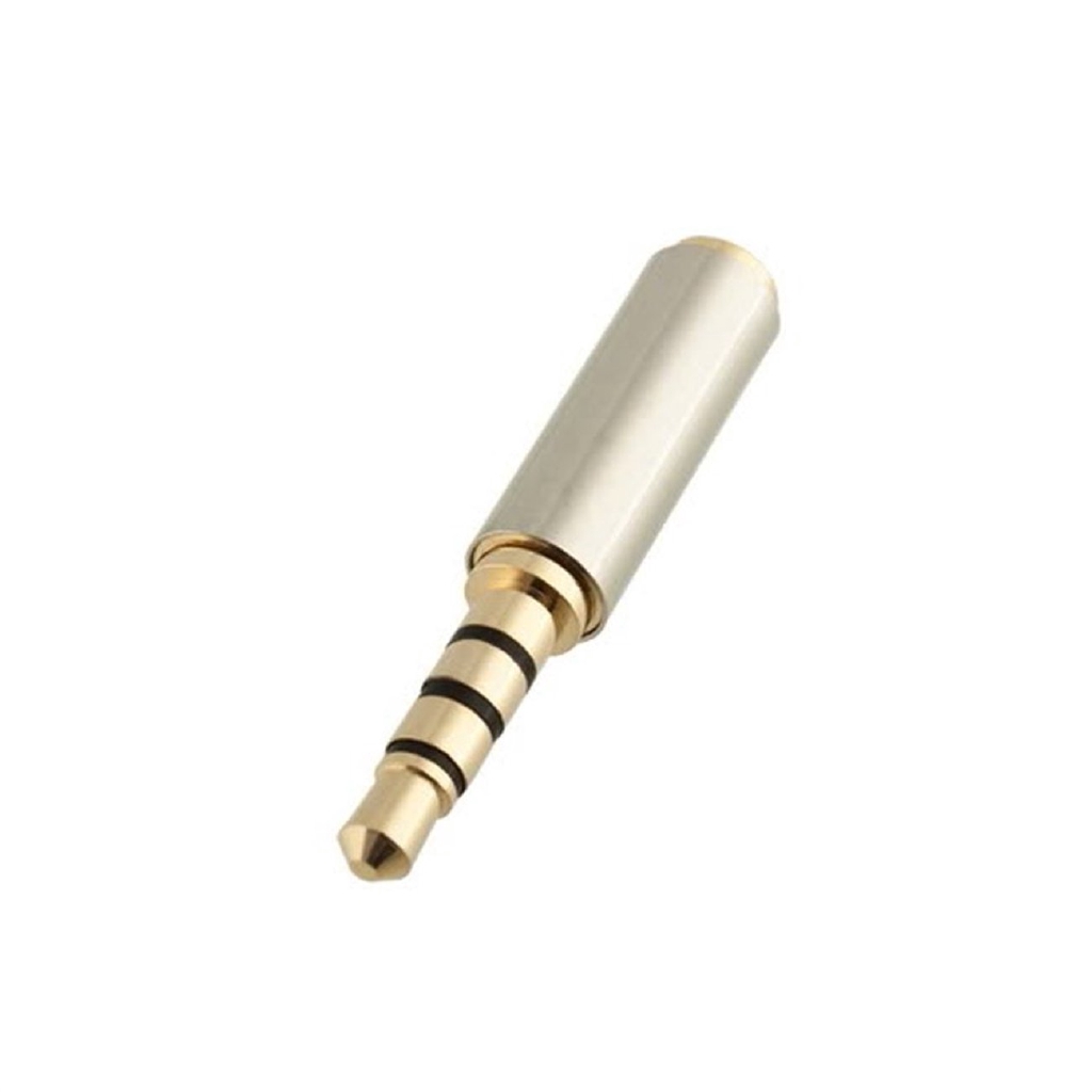 A Gold 3.5mm Male  to 2.5mm Female  Audio Stereo Headphone Jack Adapter Converter