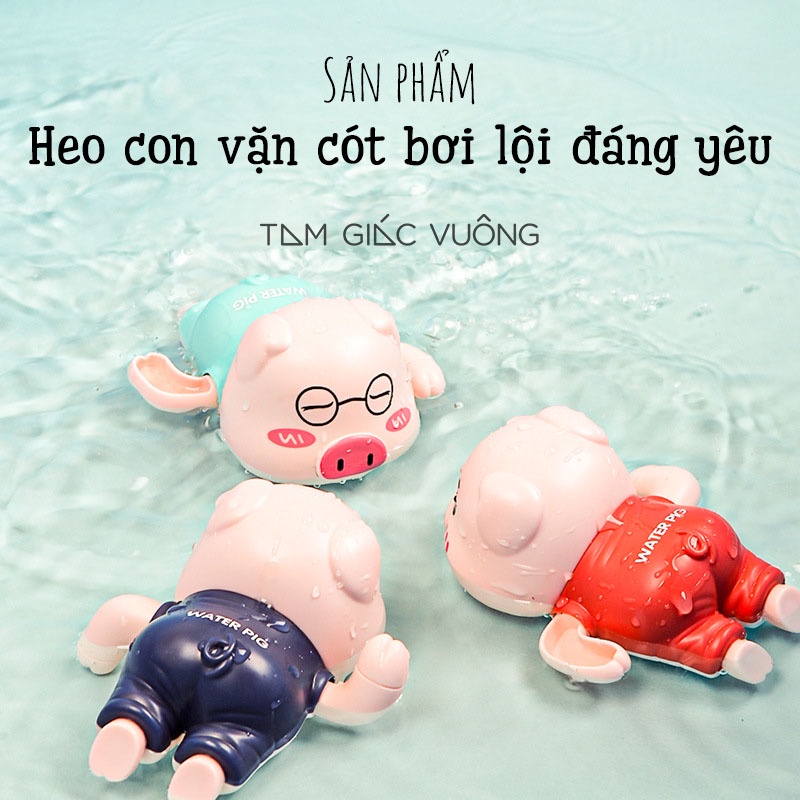 Heo Con Vặn Cót Bơi Lội Đáng Yêu - Đồ Chơi Nhà Tắm Cho Bé