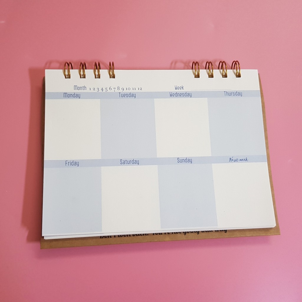 Sổ để bàn Weekly Planner, sổ kế hoạch WIK-LM63 - Blueangel