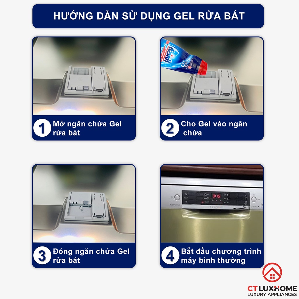 Gel rửa chén bát Finish - Gel rửa chén bát Eco 0% PowerGel
