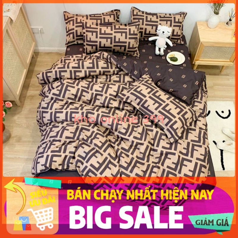 [RẺ VÔ ĐỊCH] set chăn ga gối cotton poly Hàn Quốc 4 món 1m6x2m, 1m8x2m, 2mx2m2, chăn ga gối nệm, ga trải giường, vỏ gối