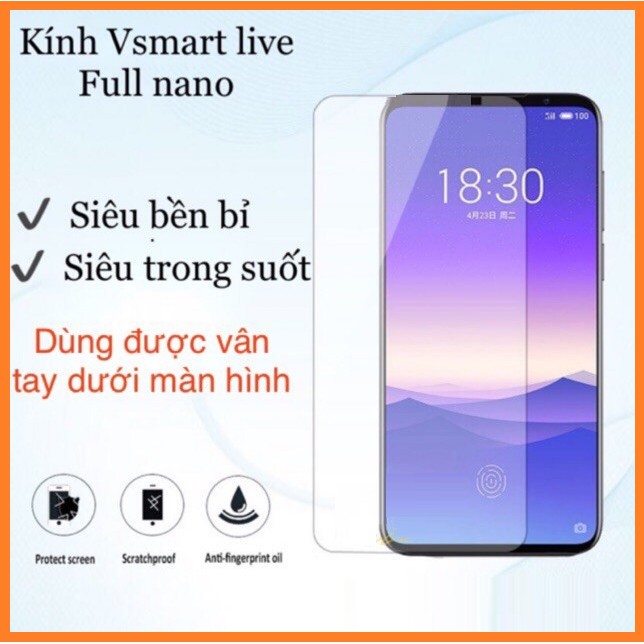 Cường Lực Dẻo Nano cho Vsmart live / Vsmart bee / Joy 2 plus Full màn 98% siêu bền