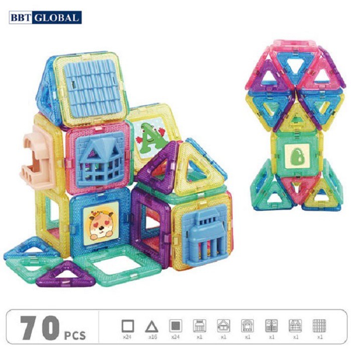 Đồ chơi xếp hình nam châm cho bé BBT Global 689