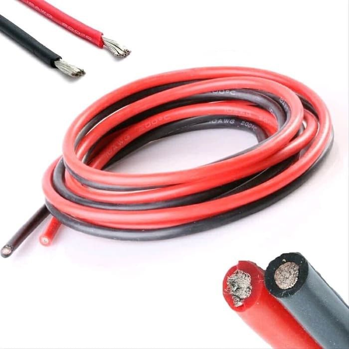 Retail Tens 10cm Silicone Wire Cable 16awg 16 Awg Red Black - Red