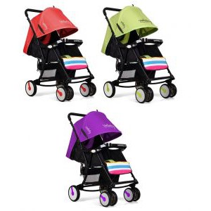 Xe đẩy kèm chức năng làm giường bập bênh seebaby QQ4 chính hãng