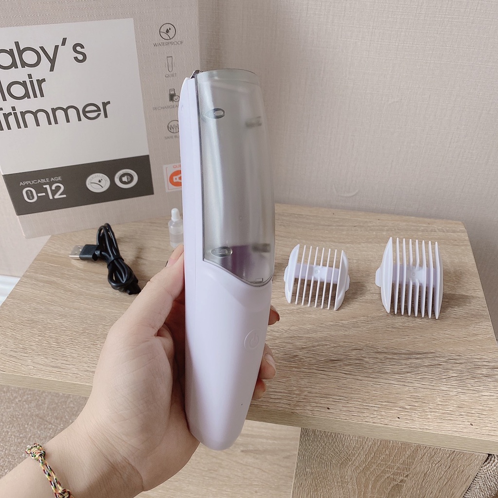 Tông đơ cắt tóc Baby Hair Trimmer PM-13122/ PM-13123 chính hãng nhẹ êm | Tông đơ hút tóc cho bé