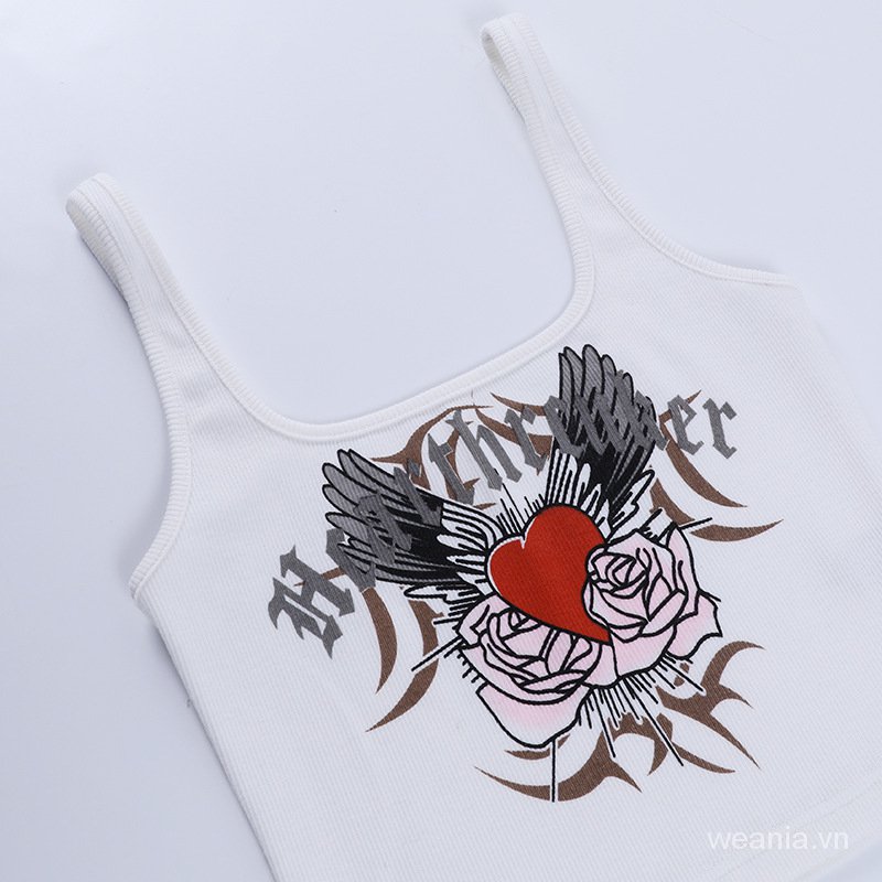 Áo Thun love print Crop Top Bdz2