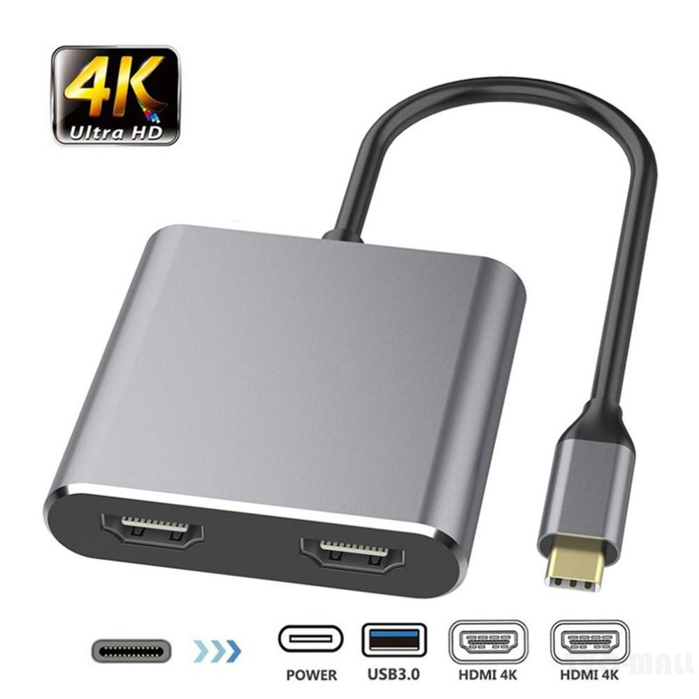 Cáp Chuyển Đổi 4k Usb C Sang Hdmi Dual Usb 3.0 Cho Macbook Samsung Dtx Galaxy S10 / S9