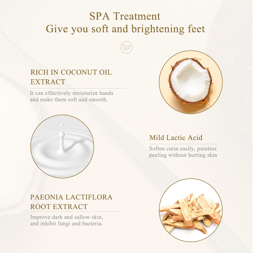 1 Cặp Mặt Nạ Chân Breylee Chiết Xuất Dầu Dừa Dưỡng Ẩm Trắng Da