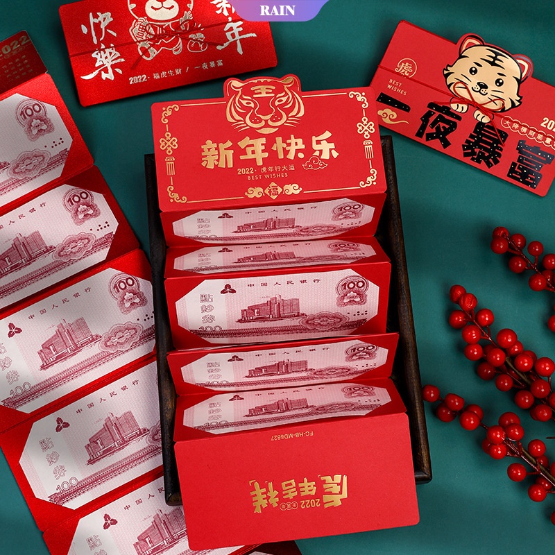 Bao Lì Xì Năm Mới 2023 In Họa Tiết Hổ Hoạt Hình Sáng Tạo