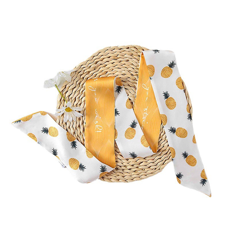 Khăn choàng lụa họa tiết trái cây thời trang dành cho nữ