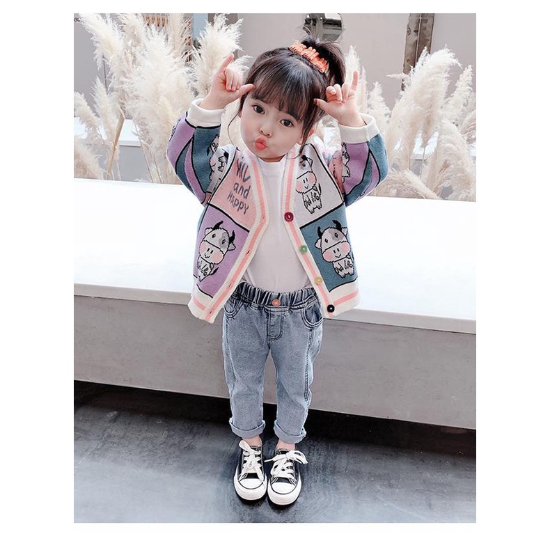 Áo khoác len thời trang mùa thu phong cách Hàn Quốc mới dành cho bé gái