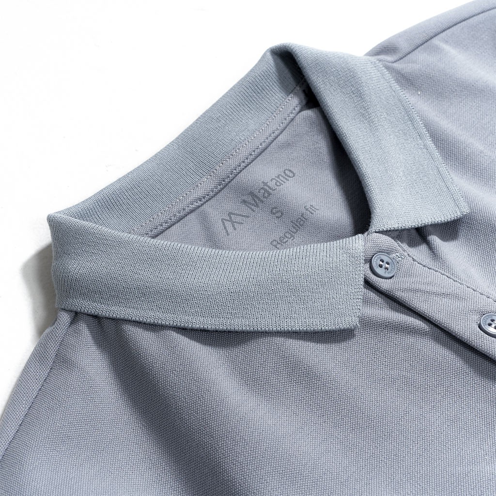 Áo polo nam xám trơn basic đẹp MATANO - Áo thun nam có cổ trụ bẻ, vải cá sấu cotton cao cấp chính hãng giá rẻ 023 | BigBuy360 - bigbuy360.vn