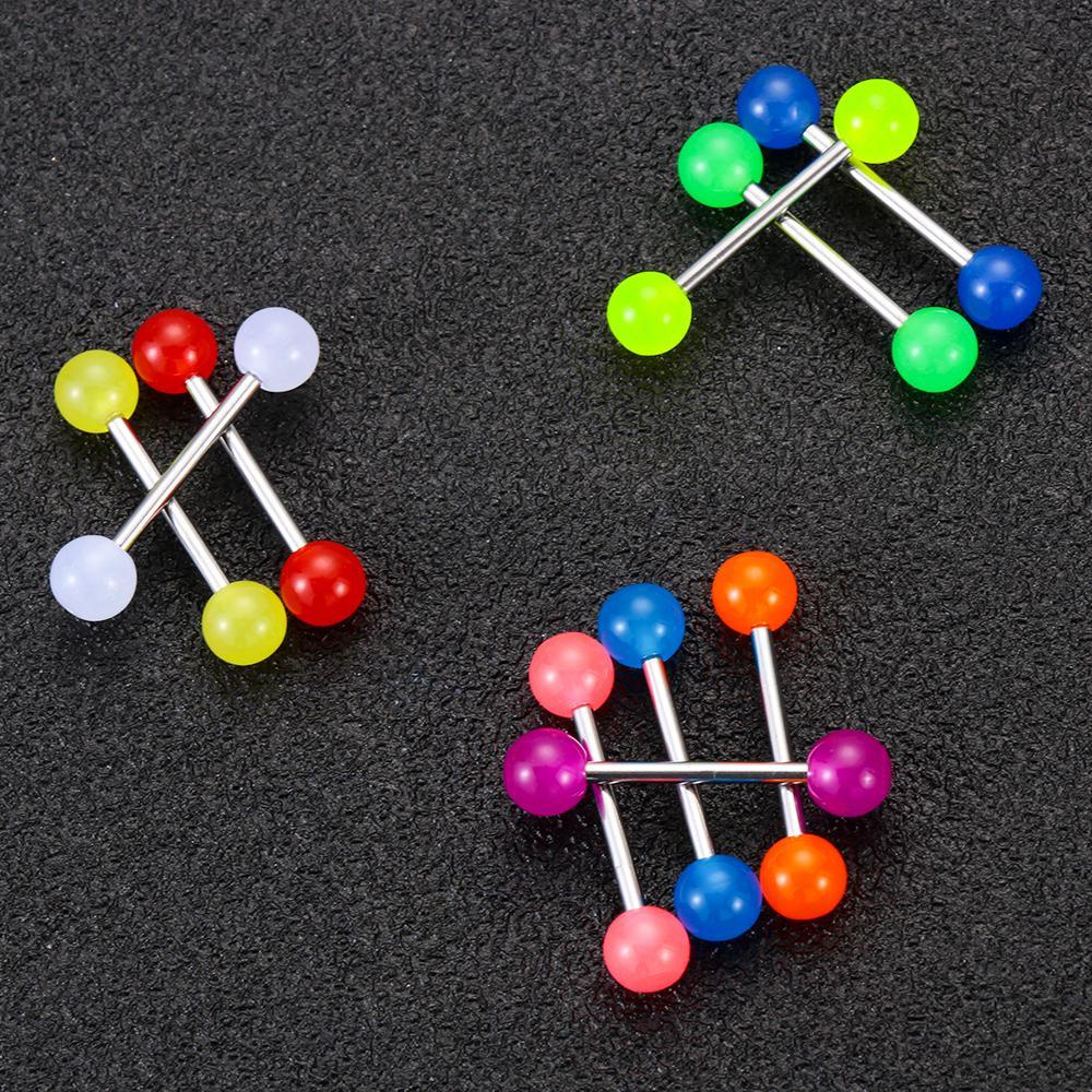 Set 10 Khuyên Lưỡi Acrylic Thời Trang Cá Tính Phong Cách Hip Hop