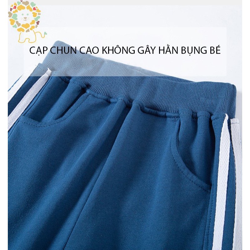 Quần nỉ dài trẻ em bé trai bé gái chất cotton mềm mỏng thấm mồ hôi in hình ngộ nghĩnh, mẫu mới 2020 hàng QC xuất khẩu