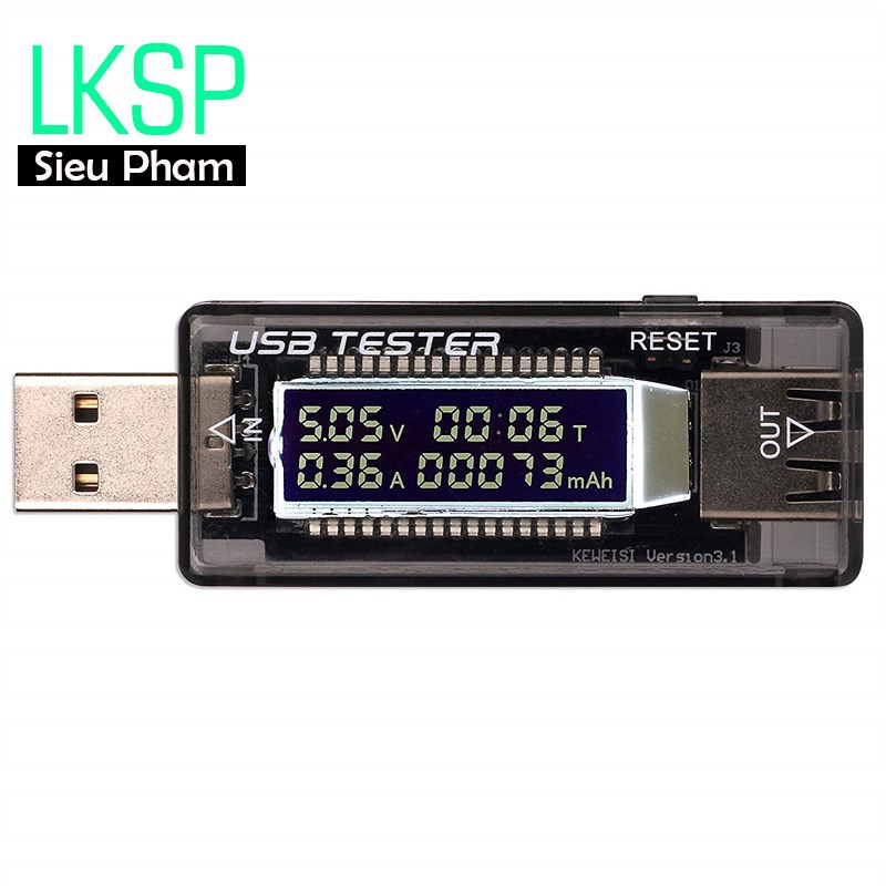 USB Tester Đo Dòng Áp Dung Lượng KWS-V21