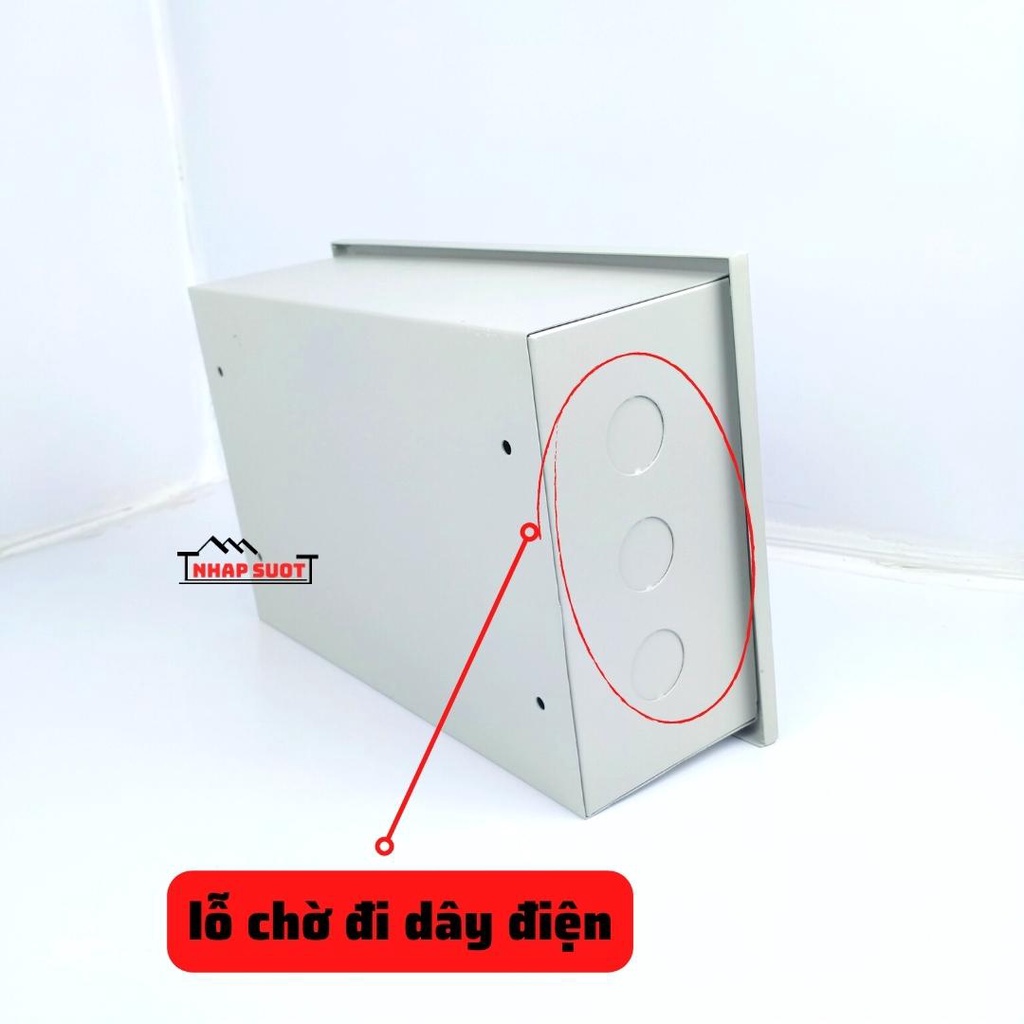 Tủ điện âm tường Climax sắt sơn tĩnh điện, tôn dầy 1,0mm, có thể tháo rời nắp, tủ điện chìm có nhiều kích thước