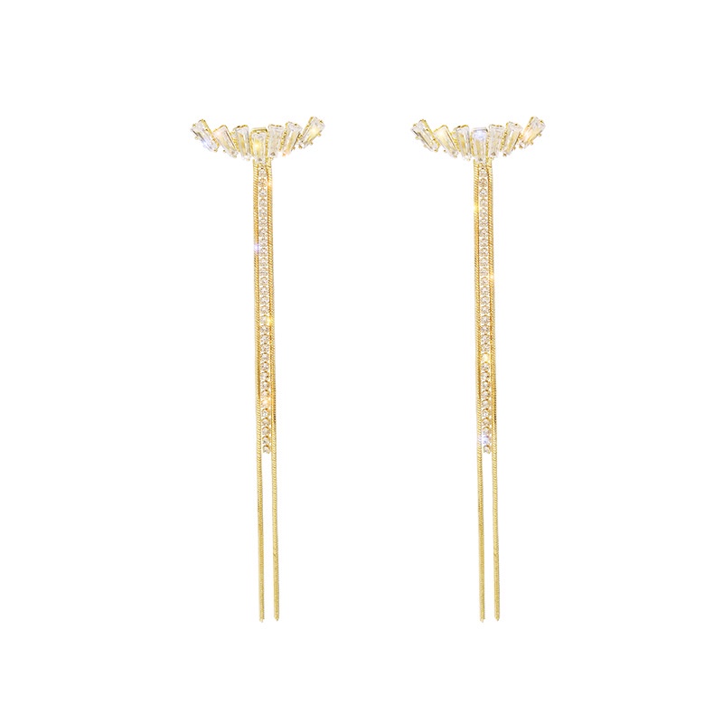 Bông Tai Tua Rua Cánh Thiên Thần Đính Đá Thời Trang