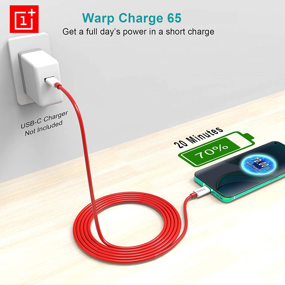 Oneplus Chính Hãng Cáp Dash Warp Supervooc Usb Type C One Plus Chip Dây Sạc Nhanh Cho 7T 8T 8 9 10 Pro 9R Nord CE 2 9RT 5G