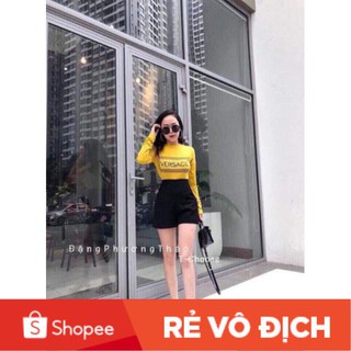 Quần sooc vải cạp cao hàng L1