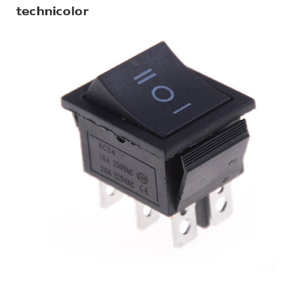 1 Công Tắc ON / OFF 6 PIN 16A / 250VAC 20A / 125VAC Màu Đen KCD4