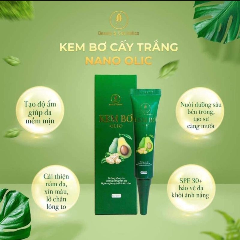 Kem Bơ Cấy Trắng Nano Olic Chính Hãng