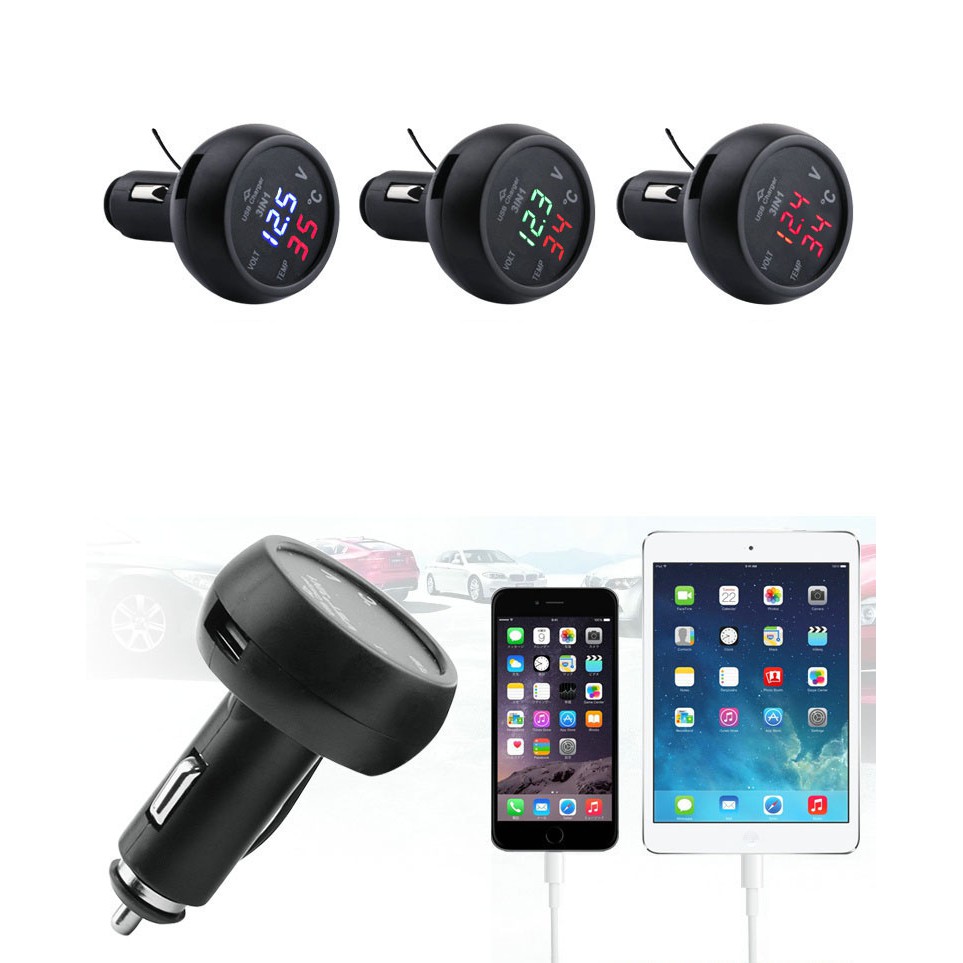 Tẩu đo Nhiệt độ đo điện áp ô Tô