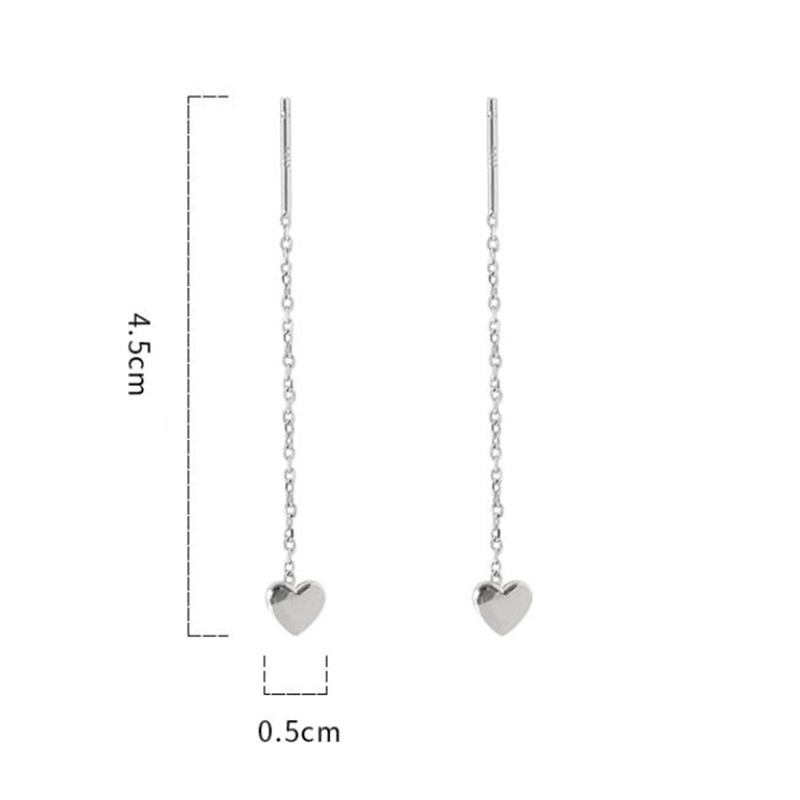 ✨✨Đôi bông tai dây dài mặt hình trái tim phong cách Hàn Quốc dành cho nữ