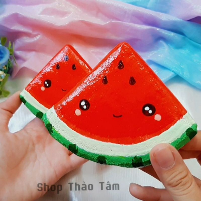 Squishy handmade dưa hấu ngày tết [Shop Thảo Tâm]