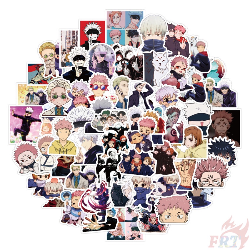 Set 56 miếng dán hình nhân vật hoạt hình Jujutsu Kaisen thời trang chống nước DIY