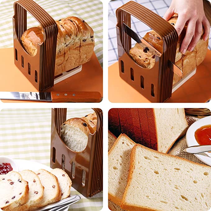 Dụng Cụ Cắt Bánh Mì / Bánh Mì / Cắt Bánh Mì Bằng Nhựa Chống Rò Rỉ Có Thể Gập Gọn DIY