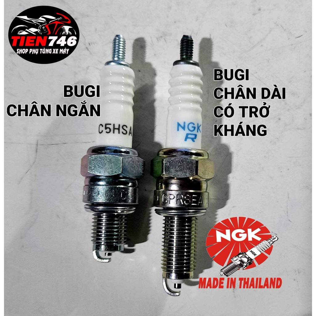 Bugi NGK C5HSA chân ngắn, Hàng chính hãng NGK 100%, lắp cho Wave Dream và nhiều dòng xe khác.