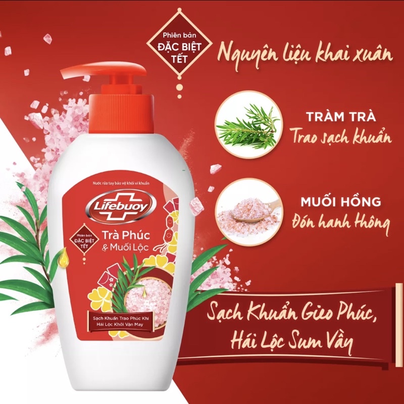 NƯỚC RỬA TAY LIFEBUOY TRÀ PHÚC VÀ MUỐI LỘC 120G  HÀNG KHUYẾN MÃI