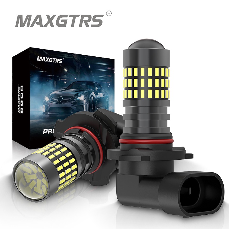 Set 2 đèn LED sương mù MAXGTRS siêu sáng H8 H11 9005 9006 H10 3014 6000K ánh sáng trắng chuyên dùng dành cho ô tô